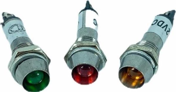 SİNYAL LAMBASI Ø8MM METAL 12V (IC-225)  - Image 1