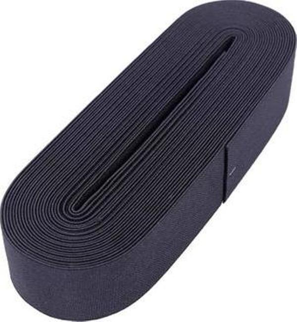 SİYAH - 4CM PAÇA LASTİK YASSI GENİŞ 10MT.  - Image 1