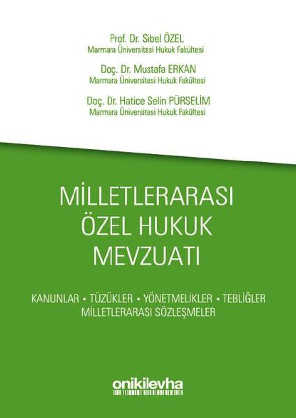 Milletlerarası Özel Hukuk Mevzuatı-Yeşil Kapak - On İki Levha Yayıncılık - Image 1