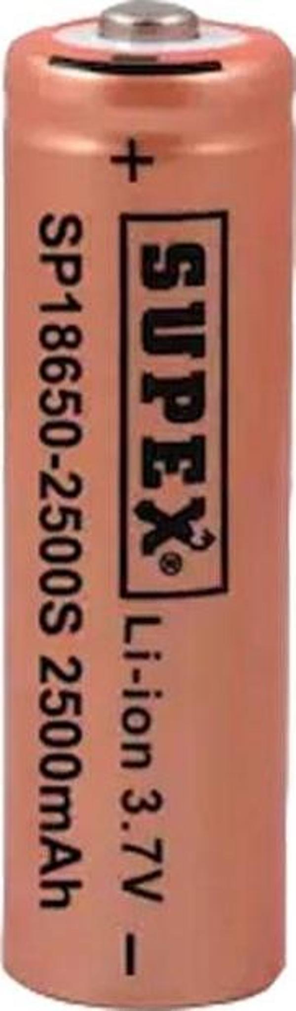 Supex 18650-2500S 3.7V 2500 MAH BAŞLI LI-ION PİL - Image 1