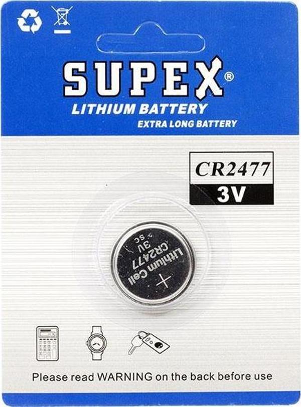 Supex CR2477 3V LİTYUM PİL TEKLİ - Image 1