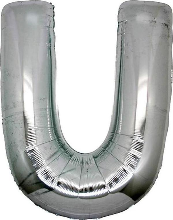 U Harf Folyo Balon Gümüş Renk  40 inç  - Image 1