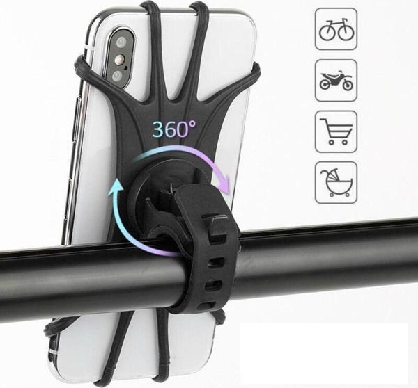 Universal Bisiklet Motosiklet Çocuk Arabası Silikon 360 Derece Telefon Tutucu Tüm Modellerle Uyumlu  - Image 1