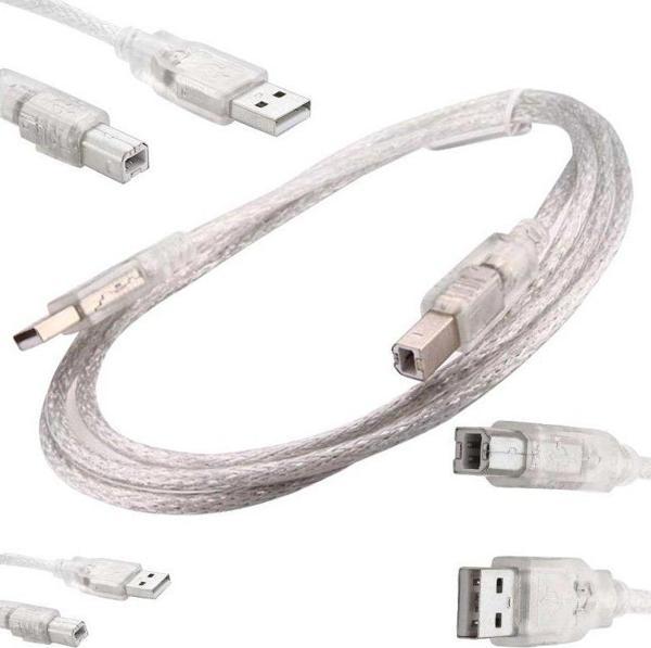 USB YAZICI KABLOSU 1.5 METRE 2.0V ŞEFFAF  - Image 1