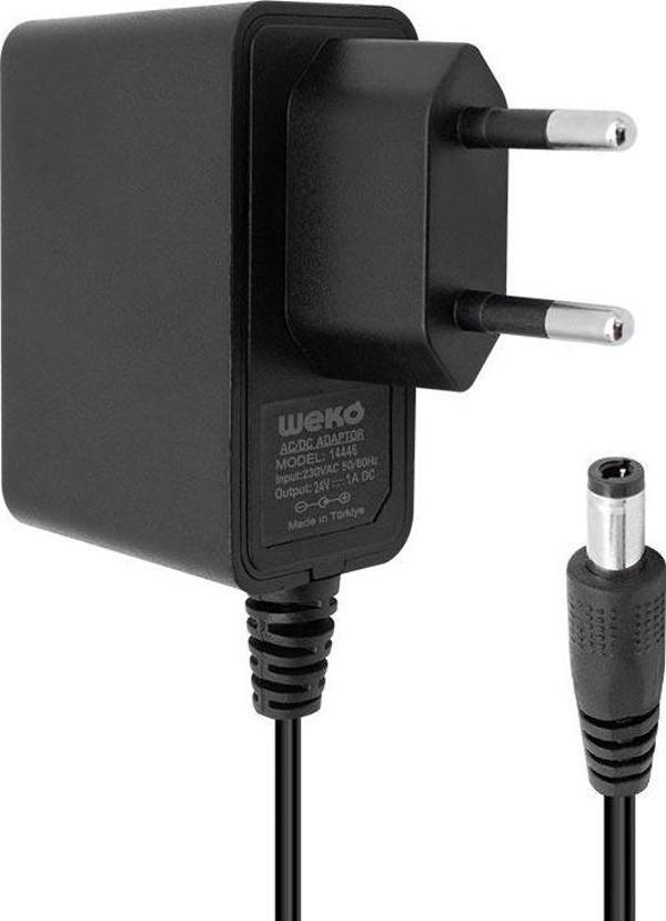 WEKO 24 VOLT - 1 AMPER 5.5*2.5 UÇLU PLASTİK KASA PRİZ TİP ADAPTÖR KUTULU YERLİ ÜRETİM  - Image 1
