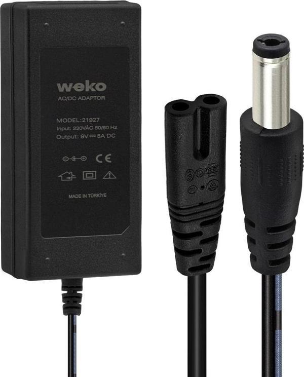 WEKO 9 VOLT - 5 AMPER 5.5*2.5 UÇLU YERLİ ÜRETİM YAZAR KASA/POS MAKİNESİ MASAÜSTÜ  ADAPTÖR  - Image 1