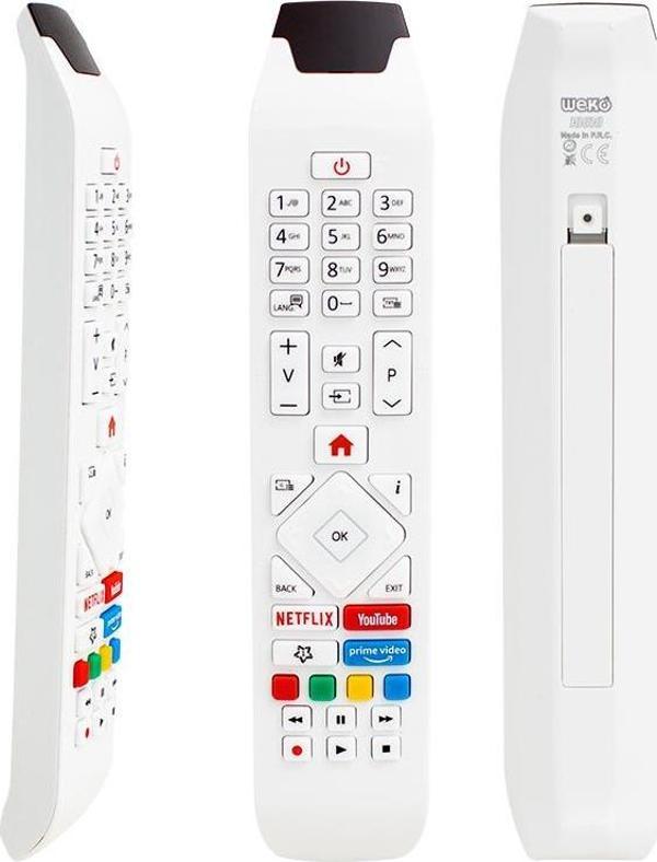 WEKO KL VESTEL RCA343140P YOUTUBE-NETFLIX-PRIME VIDEO TUŞLU LCD-LED TV KUMANDA BEYAZ  - Image 1