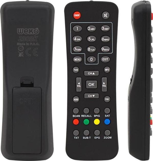 WEKO KR AMSTRAD-KAWAİ MİNİ TTX TELETEXLİ KÜÇÜK KALIP SD UYDU KUMANDA  - Image 1
