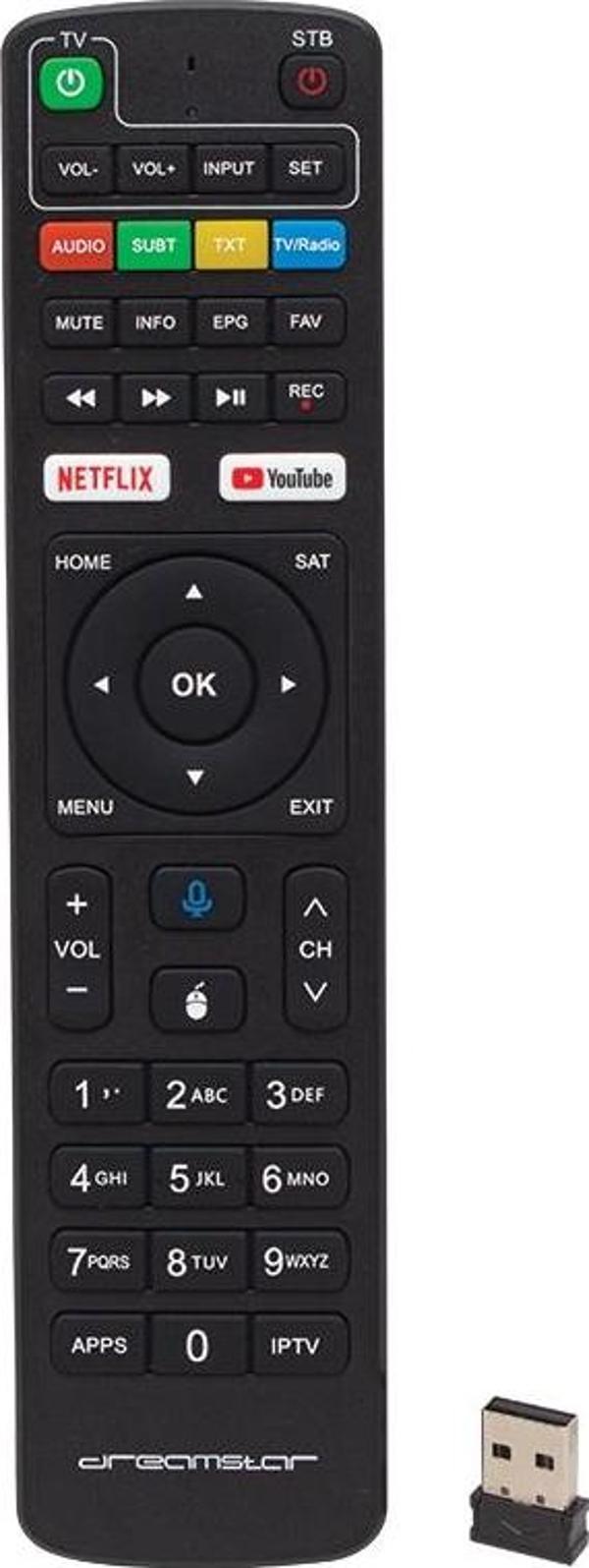 WEKO KR DREAMSTAR ANDROID NETFLIX-YOUTUBE TUŞLU SES KOMUTLU TV UYUMLU UYDU KUMANDASI (YAZISIZ) (44DE - Image 1