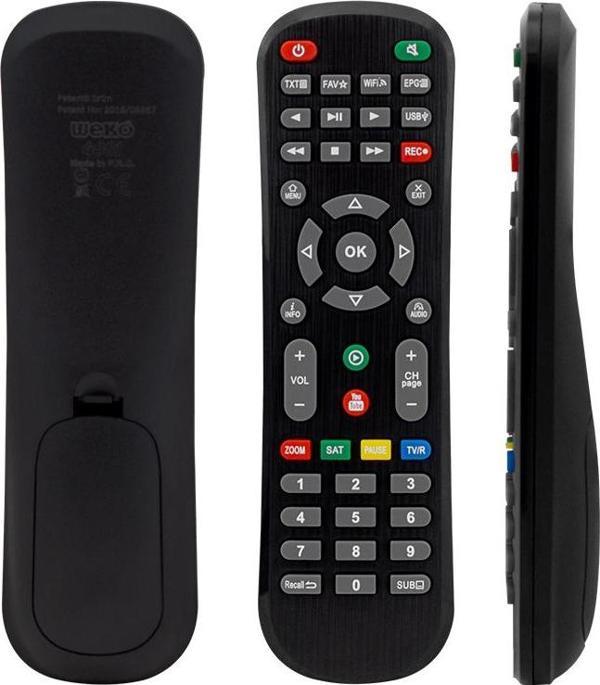 WEKO KR MILLENIUM MLN-20000 YOUTUBE TUŞLU MİNİ HD UYDU KUMANDASI (4881=5582)  - Image 1