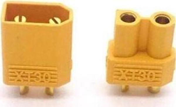 XT30 KONNEKTÖR ERKEK/DİŞİ SOKET ÇİFTİ (LIPO BATARYA İÇİN)  - Image 1