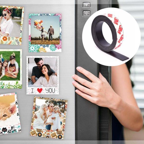 Yapışkanlı Şerit Mıknatıs Magnet Kes Kullan Güçlü Sağlam Rulo Çıkarılması Kolay Siyah 2cm x 1 mt - Image 1