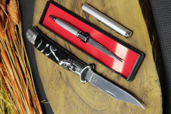 19 cm Siyah Beyaz Detaylı ORJ AKC Çakı ve Kalem Bıçak - Image 1