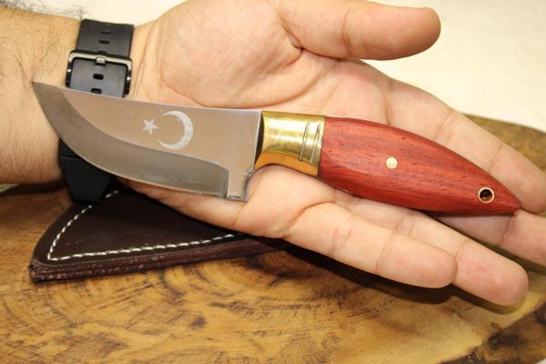 20 cm El Yapımı Paduk Saplı Bushcraft Avcı Bıçağı  - Image 1