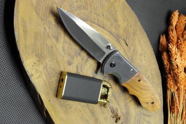 21 cm  Böker Ahşap Saplı Çakı ve Ejderha Çakmak - Image 1