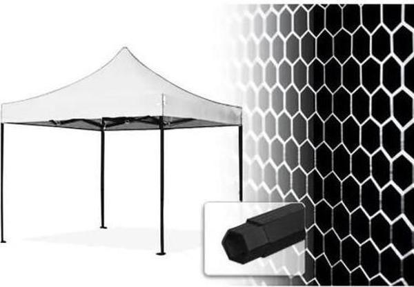Outdoors Premium Serisi Beyaz Altıgen Profil 3x3 Katlanır Makaslı Çardak - Image 1
