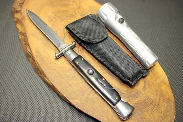 AKC 24.5 cm Aga Champolin Siyah Düz Ağız Çakı  - Image 1