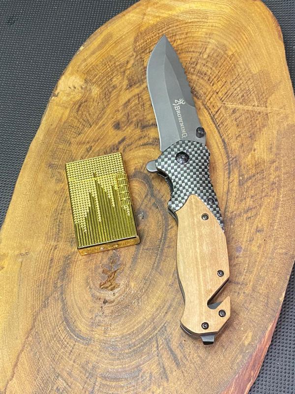 Browning 21 cm Avcı Çakısı + Dupont Tarz Çakmak - Image 1