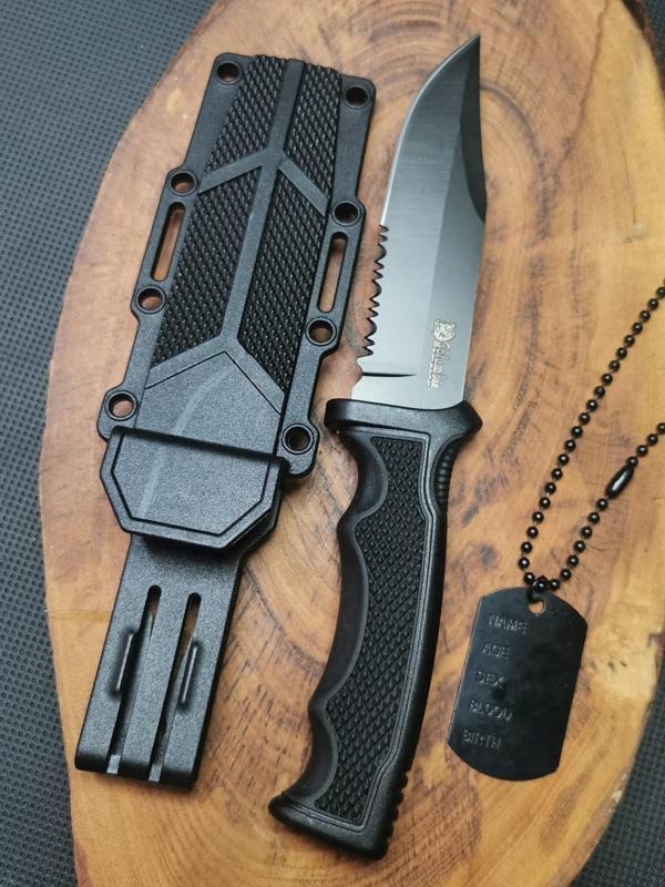 İsme Özel 23 cm Sert Kılıflı Avcı Bıçağı,Künye Kolye  - Image 1