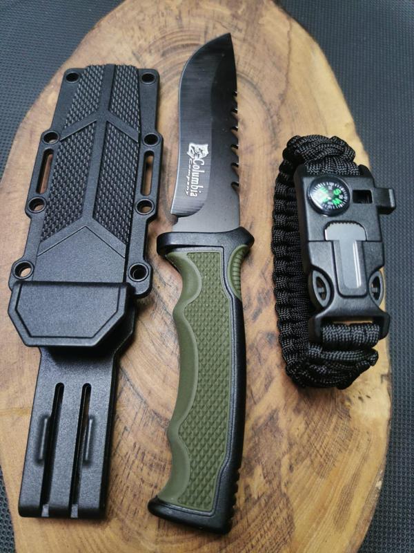 Kamp Outdoor 21 cm Avcı Bıçağı ve Pusulalı Paracord Bileklik Seti  - Image 1