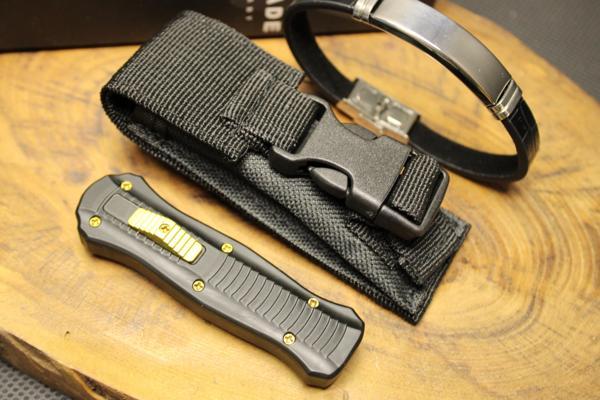 Microtech Gold Detaylı İçten Çıkmalı Çakı  - Image 1