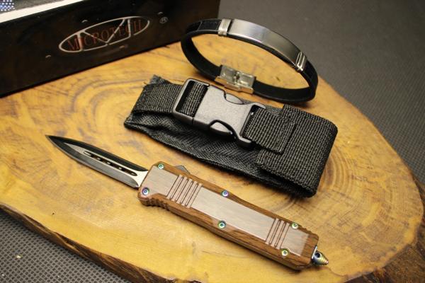 Microtech İçten Çıkmalı Çakı Ahşap Renk Kaplamalı  - Image 1