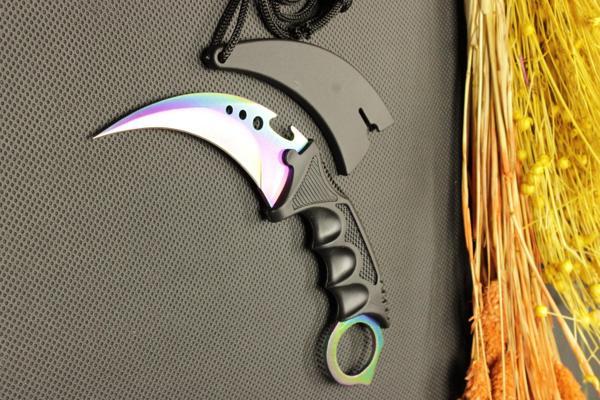 Rainbow Kılıflı Oval Garambit Bıçak - Image 1