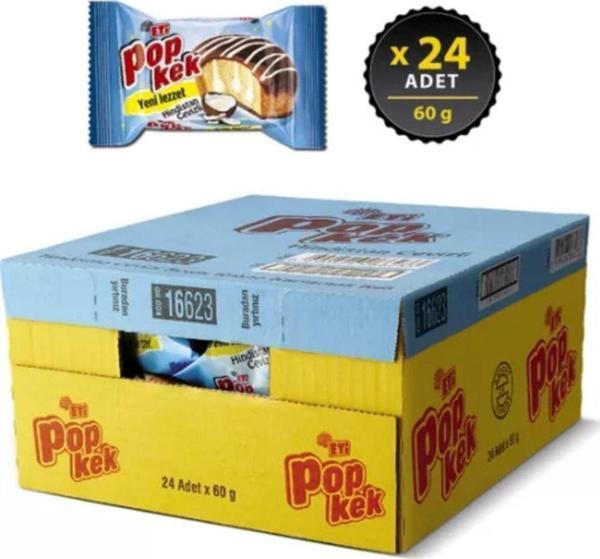 Eti Popkek Hindistan Cevizli 60 Gr X 24 Adet - Image 1