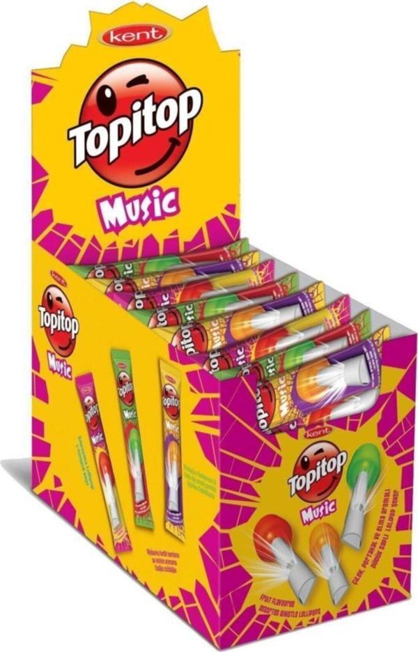 KENT Topitop Müzik Düdüklü Meyveli Şeker 30 Adet - Image 1