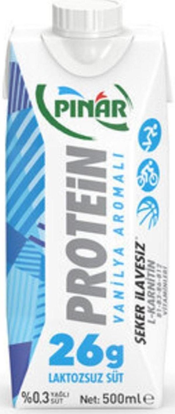 Pınar Protein Vanilya Aromalı Süt 500 Ml ( 3 Adet ) - Image 1