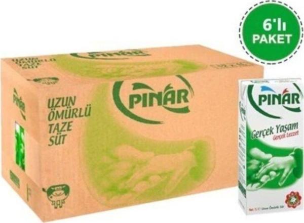 Pınar Tam Yaglı Süt 1000 Gr 6'lı - Image 1