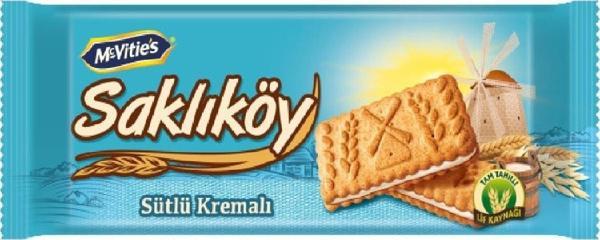 Ülker 24 Adet Saklıköy Sütlü Kremalı Bisküvi 100 gr - Image 1