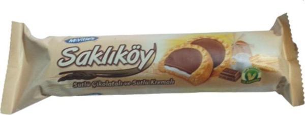 Ülker Saklıköy Sütlü Çikolatalı Ve Sütlü Kremalı Sandviç Bisküvi - Image 1