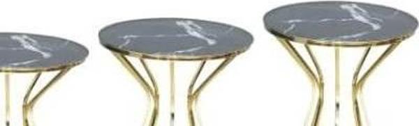 Brc 17535 CADDE Zigon Siyah Mermer Temper CAM Metal Gold renk Kaplama El Yapım - Image 1