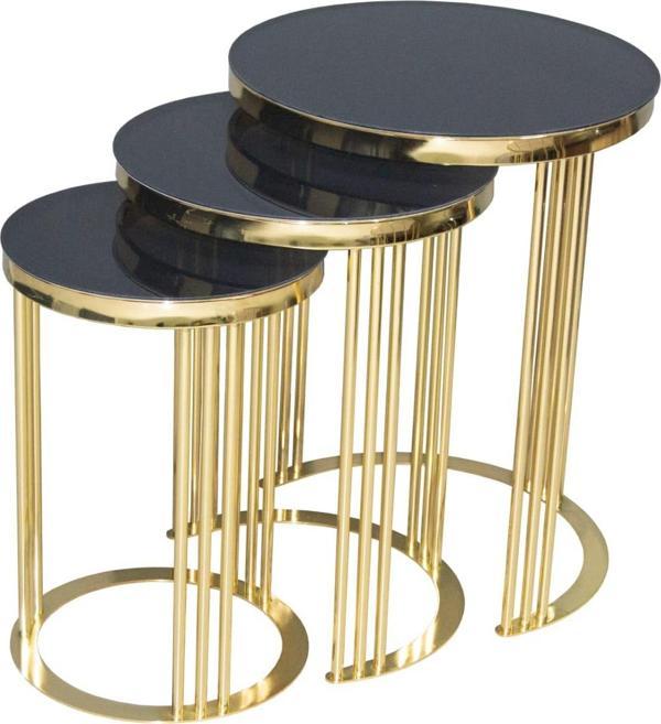 Brc 17882 C Zigon Düz Siyah Temper Cam Metal gold renk Kaplama Kutu sevk El Yapım - Image 1