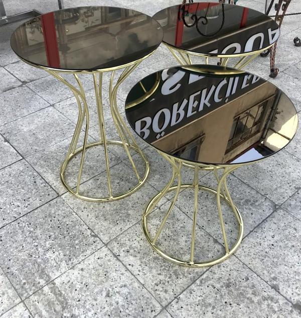 Brc 18099 KUM SAAT Zigon Model Siyah Temper Metal Çelik Gold renk kaplama El yapı - Image 1