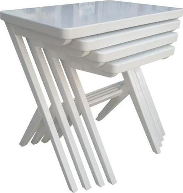 Zigon 17612 ılgz Klasik ÇAPRAZ Model Kayın ayak Parlak Beyaz Lake MDF El yapım - Image 1