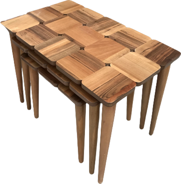 Zigon ST 17951 Klasik KARE Tabla MODEL Kayın Retro Ayk Parlak Ceviz Natüre Elyapı - Image 1