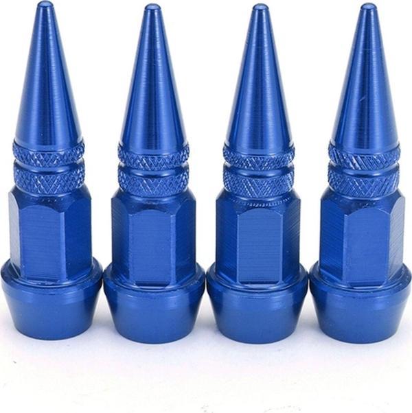 Oto Araba Sibop Kapağı Seti Metal Sivri 4'lü Set Mavi 60 Mm - Image 1