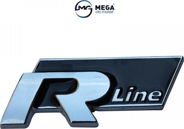 R-line Demir Krom Arma Logo Sticker - Image 1
