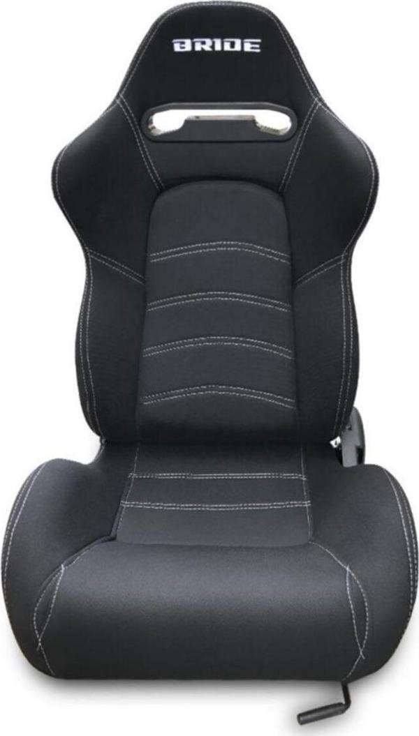 Spor Koltuk Bride Kumaş Yarış Koltuğu Siyah Beyaz Dikişli 1 Takım 2 Adet - Image 1