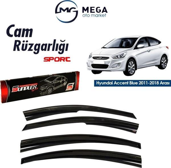 Hyundai Accent Blue 2011-2018 Arası Mugen Tip Cam Rüzgarlık Sunplex - Image 1