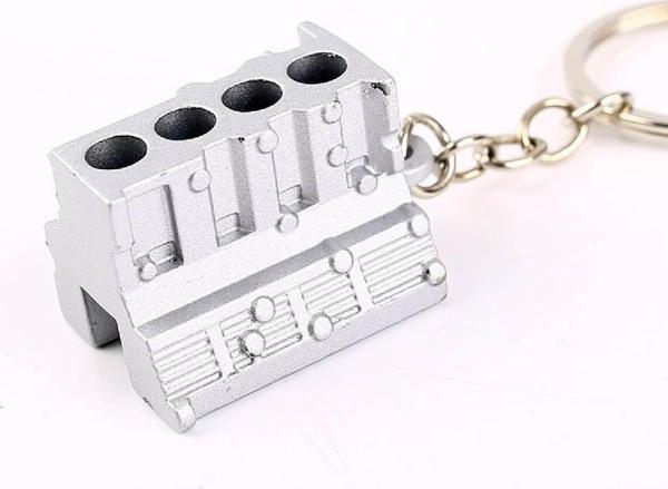 Oto Araba Anahtarlık Motor Blok Metal - Image 1