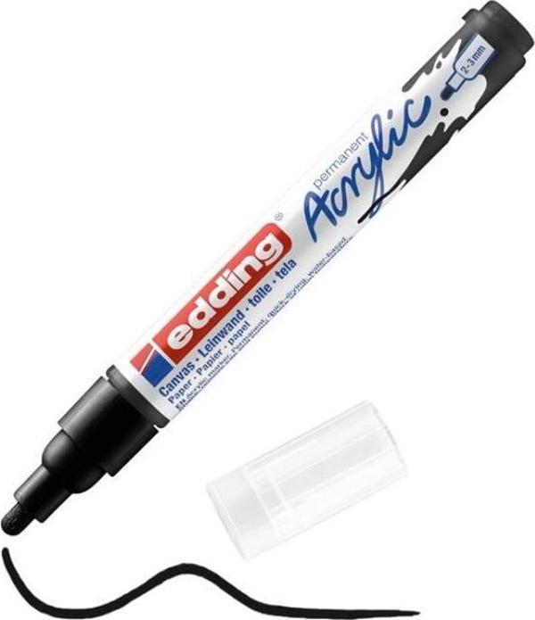 Edding 5100 Acrylic 2-3mm Akrilik Markör Kalem Black / 901 - Image 1