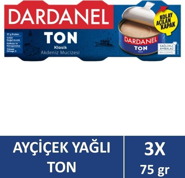 Dardanel Ayçiçek Yağlı Ton Balığı 3X75 Gr . - Image 1