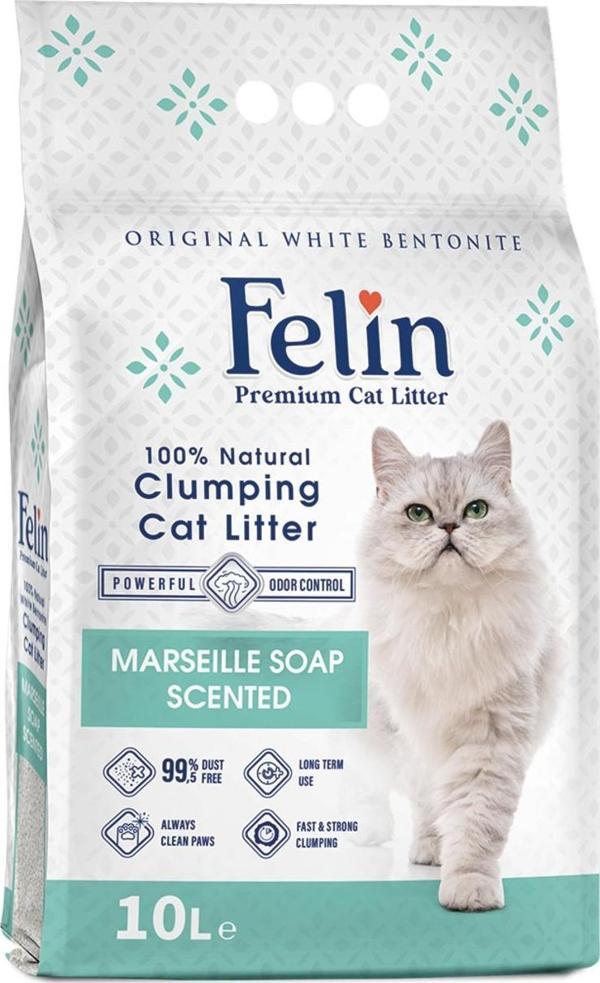 Felin Marsilya Sabunu Kokulu Topaklanan Kedi Kumu 10L - Image 1
