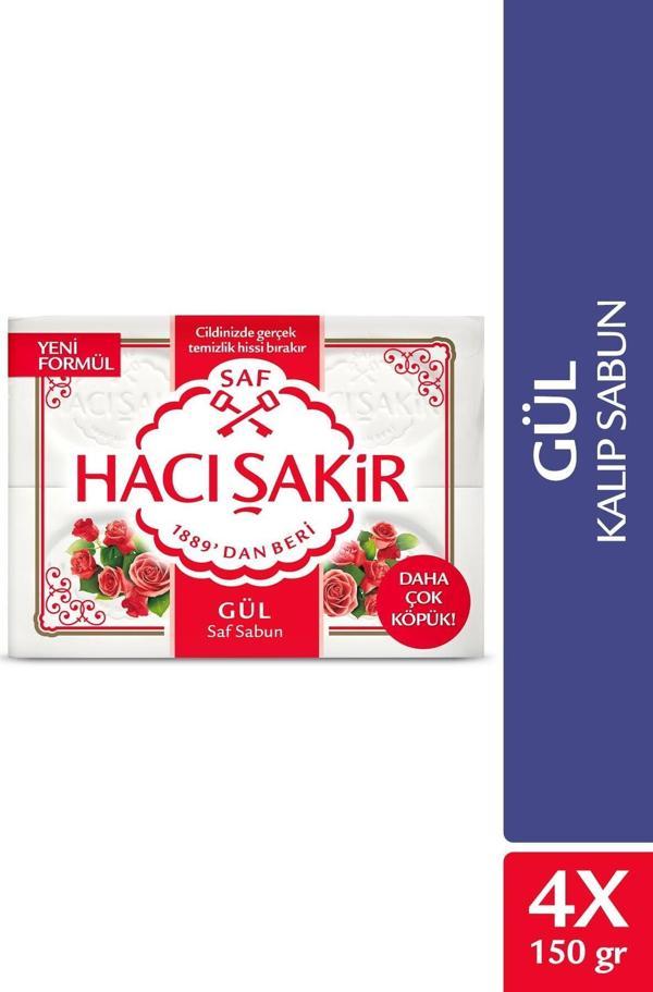 Hacı Şakir Gül Saf Kalıp Sabun 4X150 Gr - Image 1