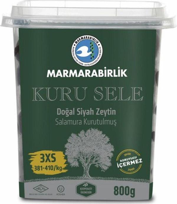 Marmarabirlik Siyah Zeytin Kuru Sele 3Xs 381-410 800 Gr - Image 1