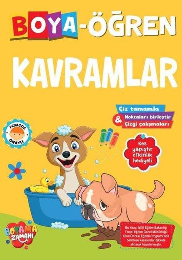 Boya - Öğren Kavramlar Kes Yapıştır Etkinlik Hediyeli - Boyama Zamanı Yayınları - Image 1