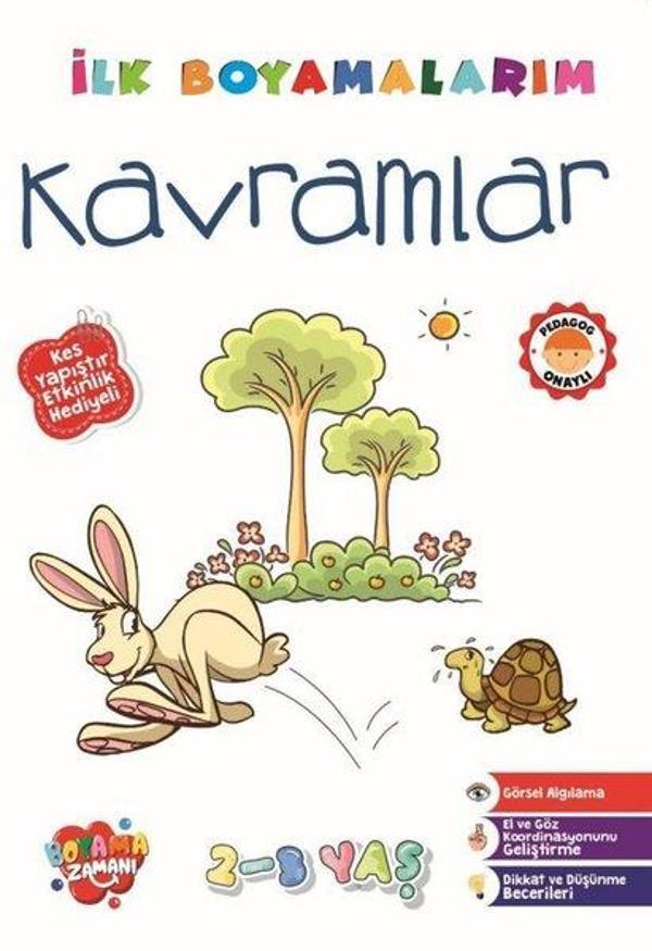 İlk Boyamalarım - Kavramlar - Kes Yapıştır Etkinlik Hediyeli - Boyama Zamanı Yayınları - Image 1